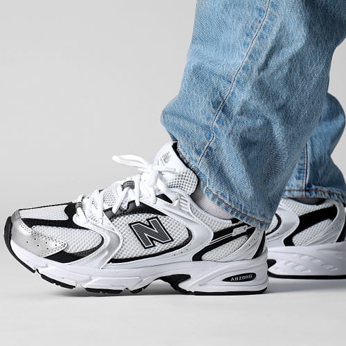 Baskets 530 MR530LB White Silver Black