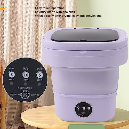 Petite Machine à Laver Portable, Lave Linge Multifonctionnel de Grande Capacité, Machine à Laver Pliable avec Essorage Doux pour Le Dortoir Le Camping Le (Green) : Gros électroménager