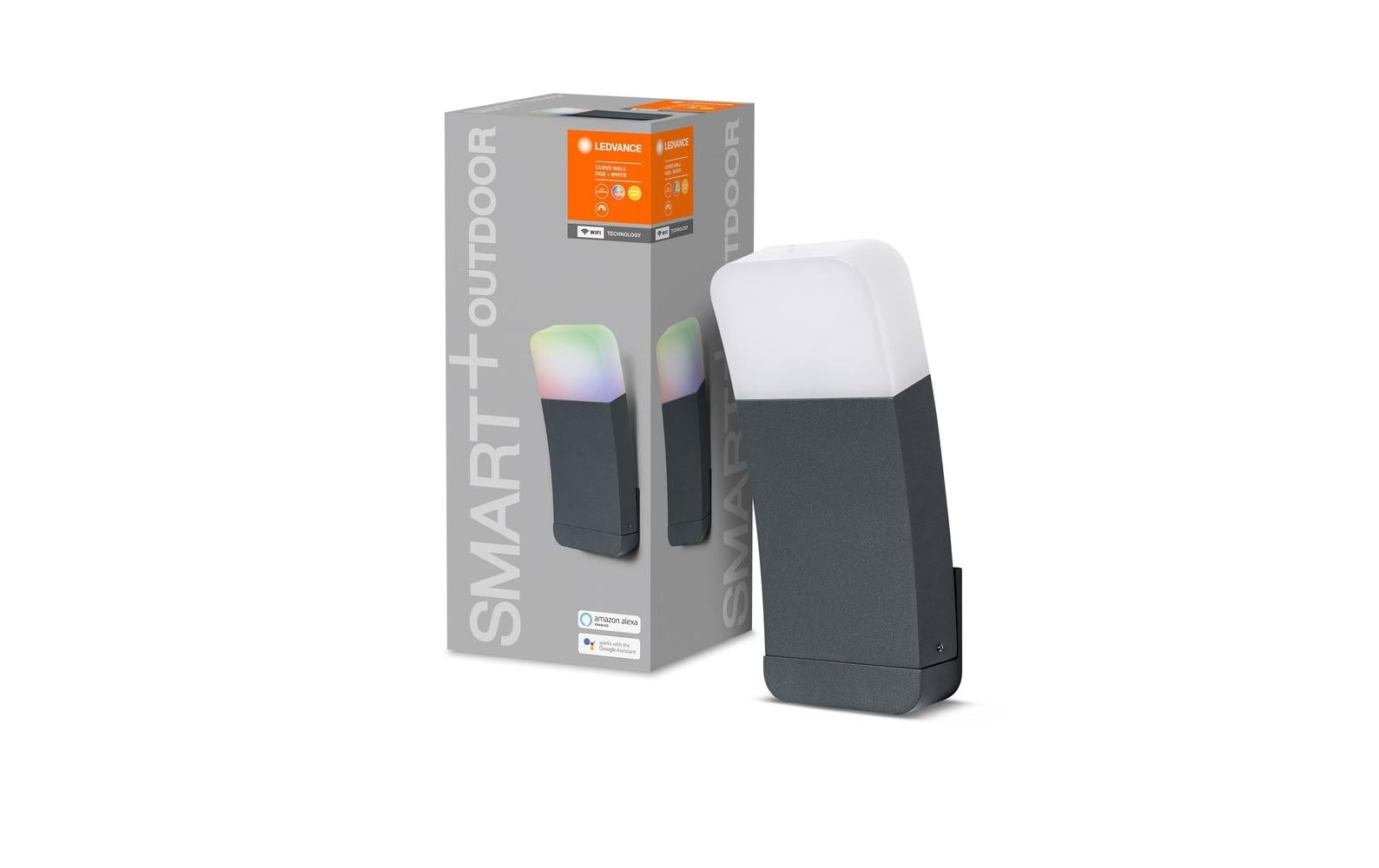 LED Gartenleuchte »SMART+ Curve Up, 9 W, 3000 K, Dunkelgrau, RGBW« Warmweiss