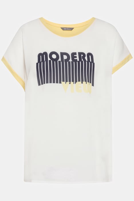 T-Shirt, Schriftmotiv, Oversized, Rundhals, Halbarm