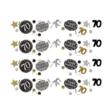 amscan Konfetti 70 Jahre Sparkling Celebration Gold 34 g