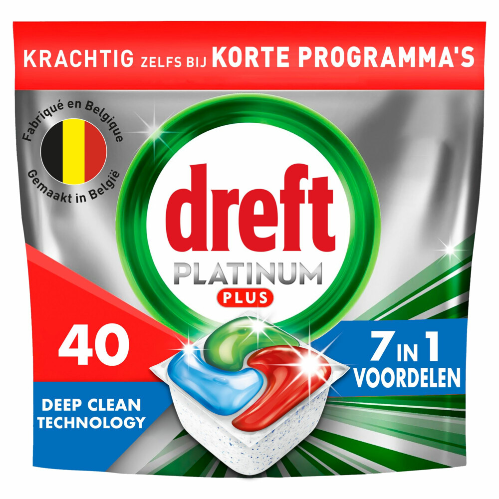 Dreft Vaatwastabletten Platinum Plus All In One Deep Clean Fresh40 stuks