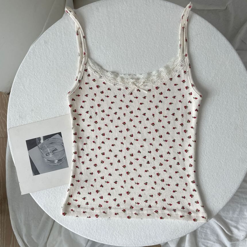 Rosehedge - Camisole-top met bloemenkant