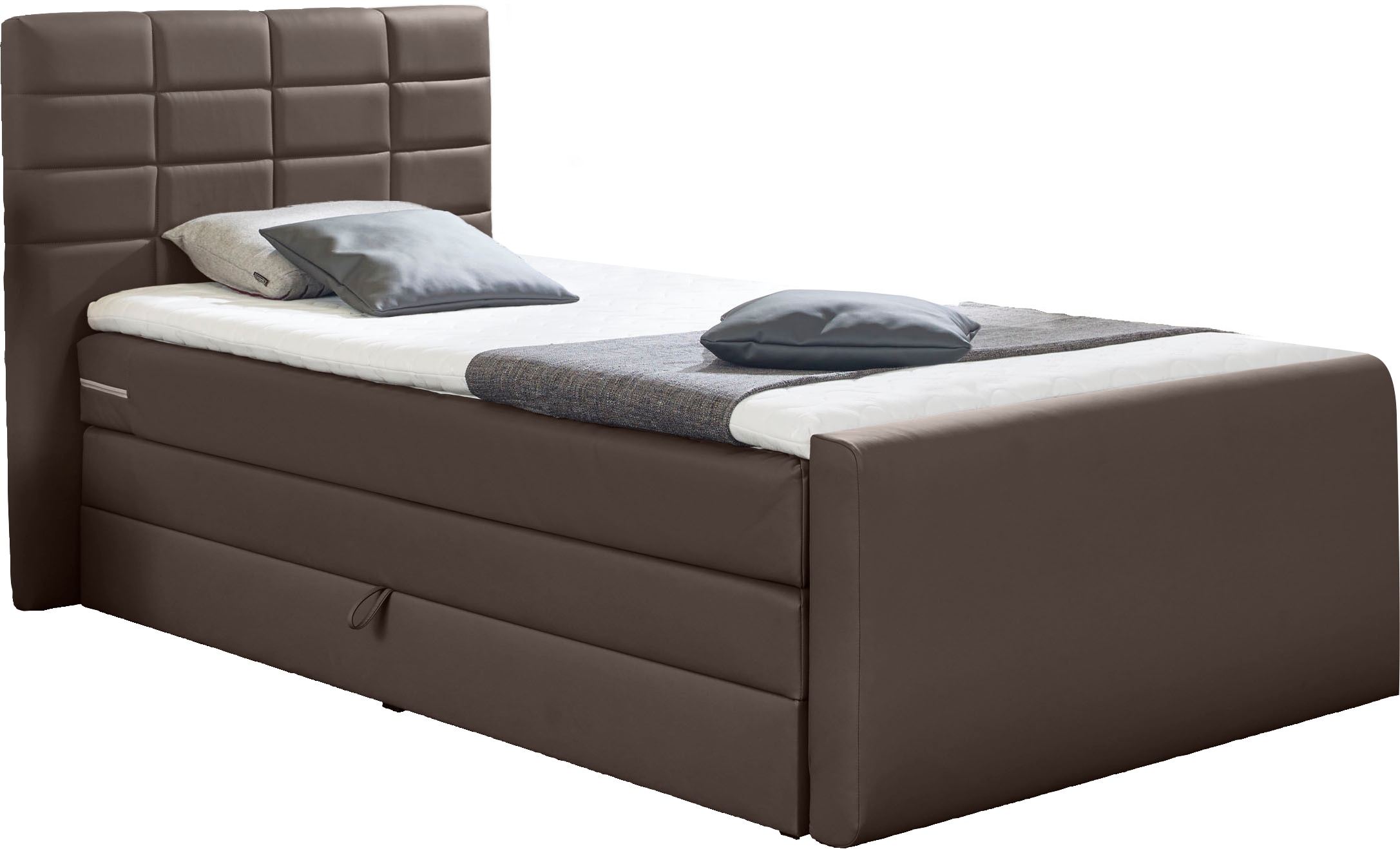 INOSIGN Boxspringbett »Lethbridge« inkl. Bettkasten und Topper, zwei Matratzenarten in H2