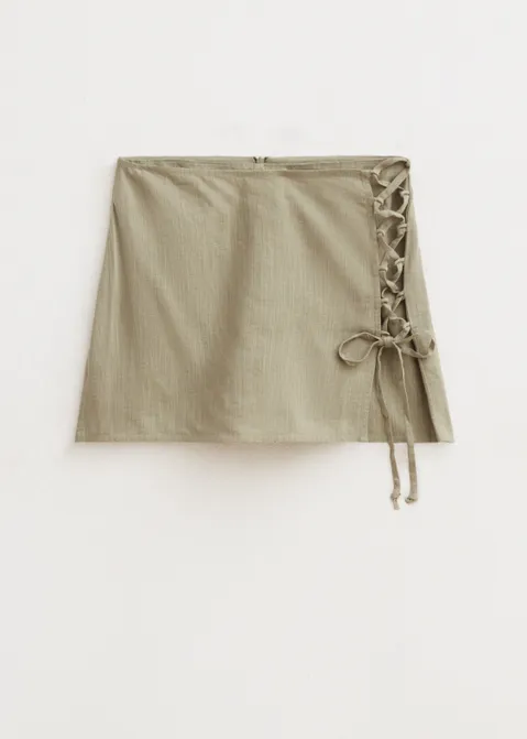 Skort met strik detail groen (GRN.O)