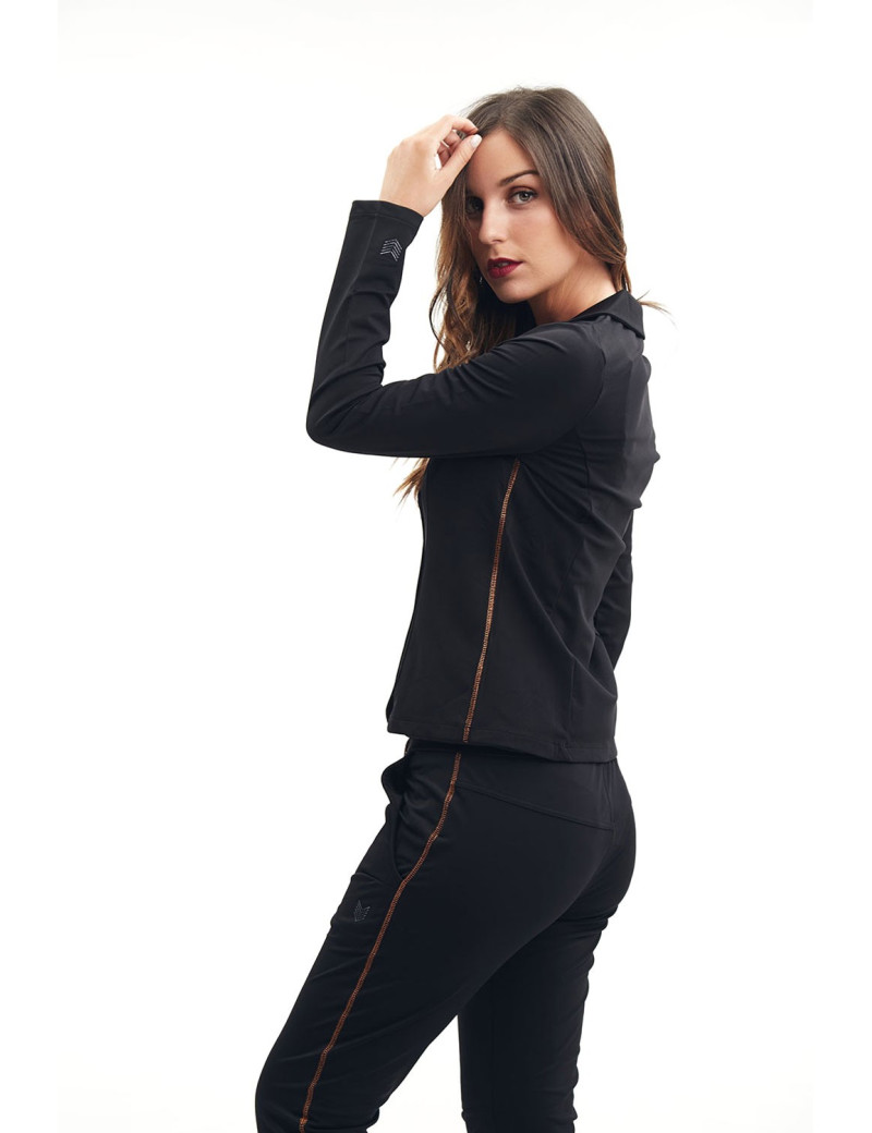 HBT BLAZER NOIR SURJET LUREX CUIVRE SHIRLEY