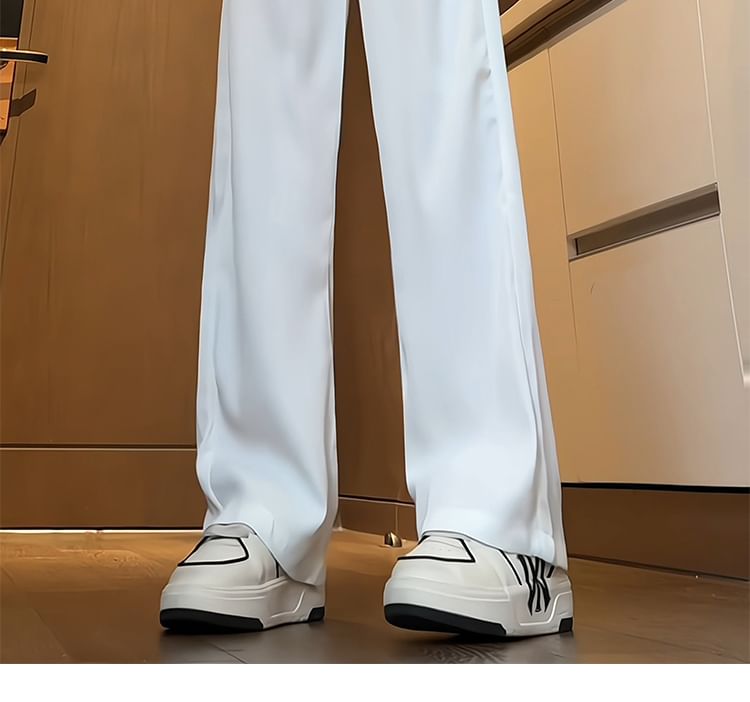 Bay Go Mall - Elastische taille, effen, losse pasvorm, pantalon