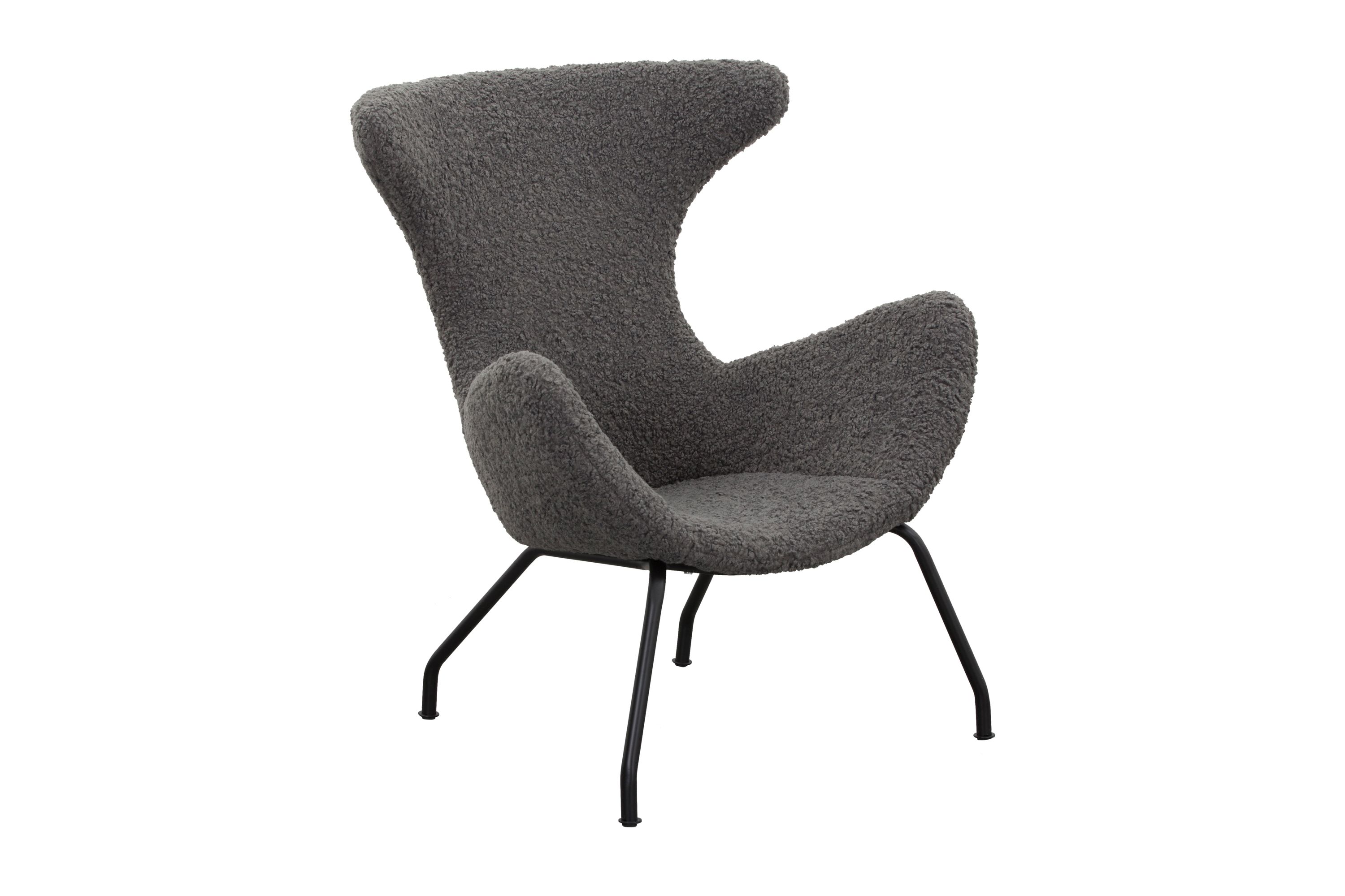 Relaxsessel Teddyfell grau Relaxsessel Polstersessel Ohrensessel Loungesessel