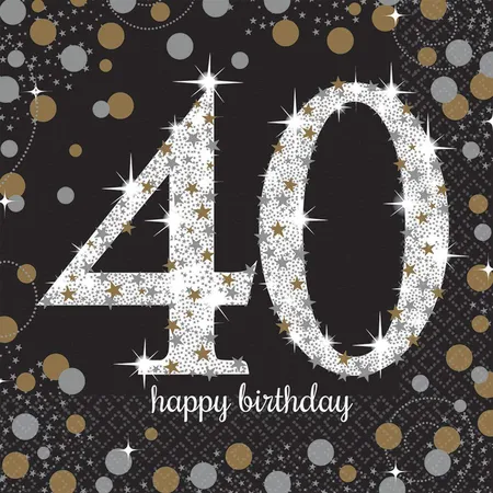 amscan Servietten 40 Sparkling Celebration 16 Stück