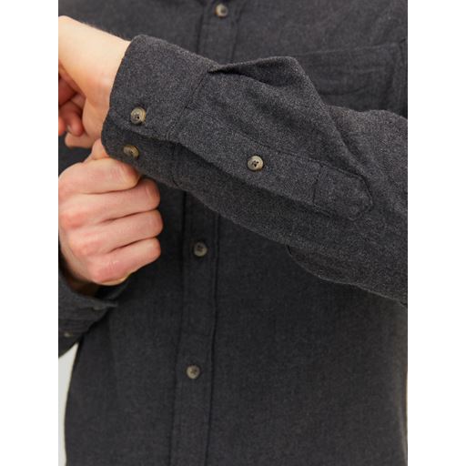Jack&Jones Classic Melange Skjorte, Dark Grey Melange, M