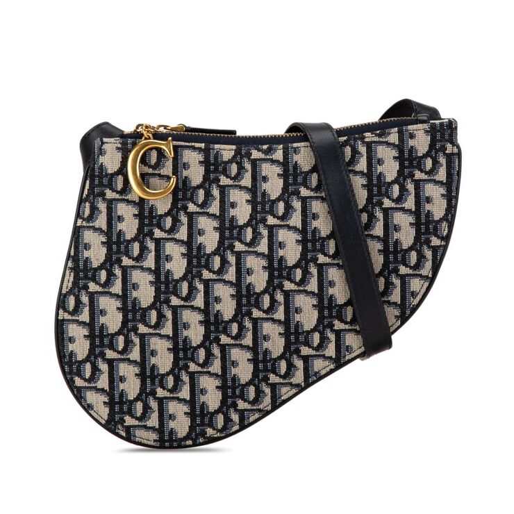 Dior Vintage Dior Saddle Bag Blue