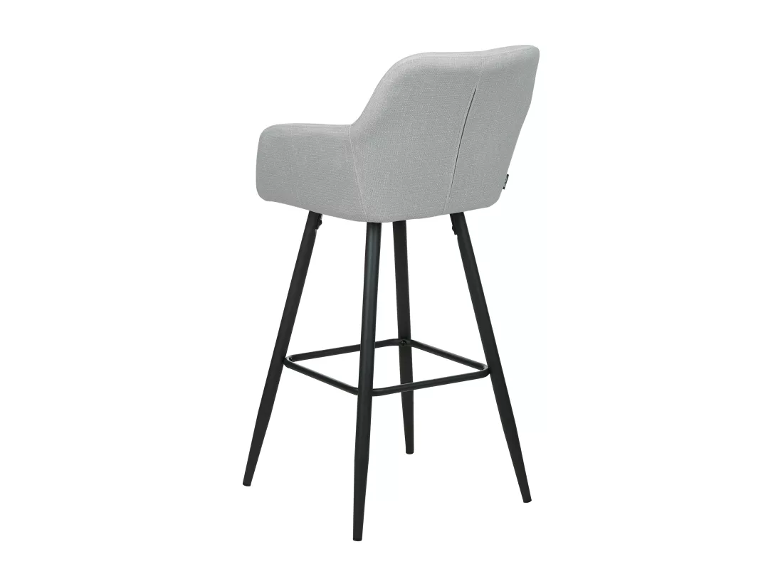 Lot de 2 chaises de bar CASMALIA Velours Gris clair