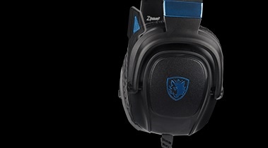 Sades Gaming-Headset »Zpower SA-732 Gaming Headset, schwarz/blau, USB, kabelgebunden« Stereo, Over Ear, PC, PST, XBox, Nintendo Switch, VR, Phone