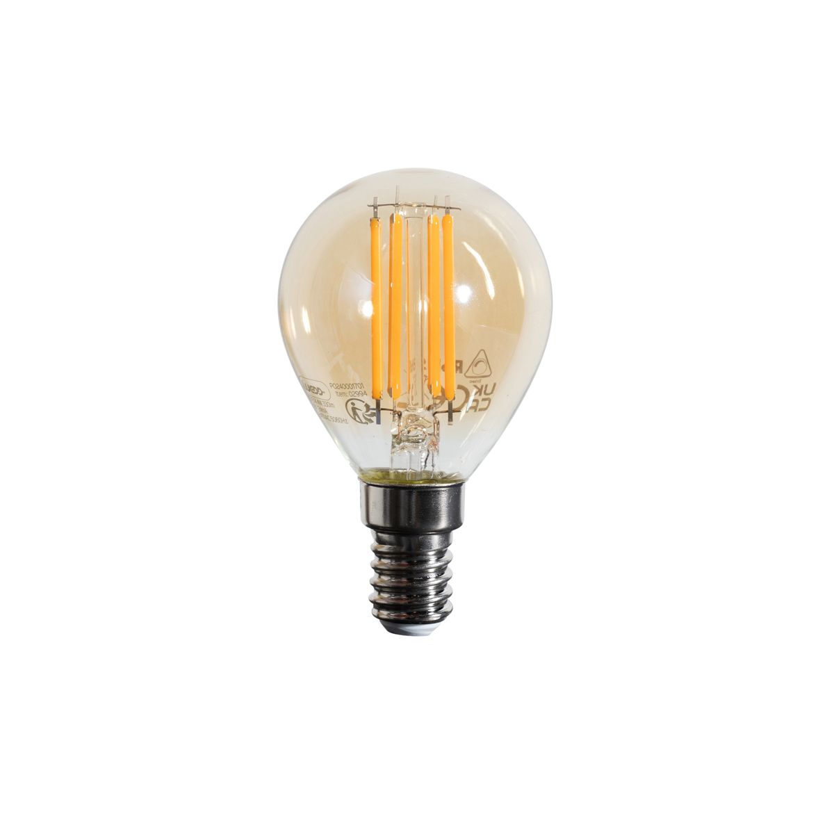 E14 LED lamp G45 goud 2W 180 lm 2100K