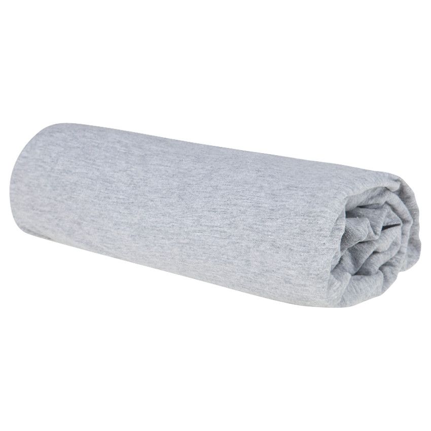 Drap housse uni 90 x 200 cm - Gris