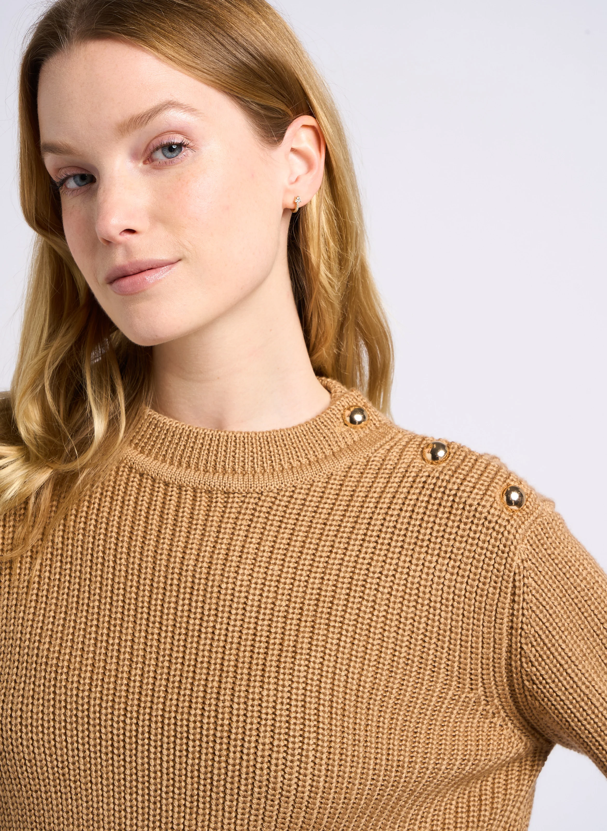 PREVADA - Pull col rond| Marron