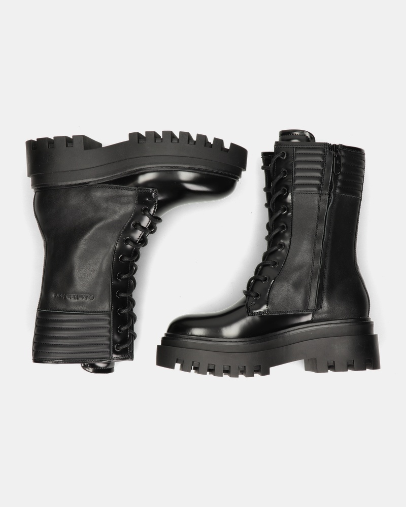 Calvin Klein Knee Boot Bikerboots  - zwart