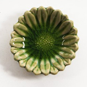 Schale 'Sunflower', grün, Ø 8 cm, H 2 cm von fischer's lagerhaus