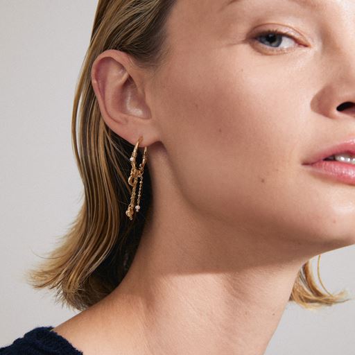 Pilgrim Arlet Recycled Øreringe, Gold Plated