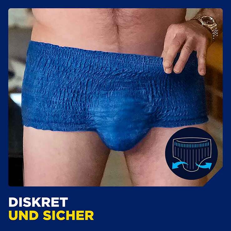 TENA® MEN ACTIVE FIT Plus Pants blau L/XL bei Inkontinenz, 10 St