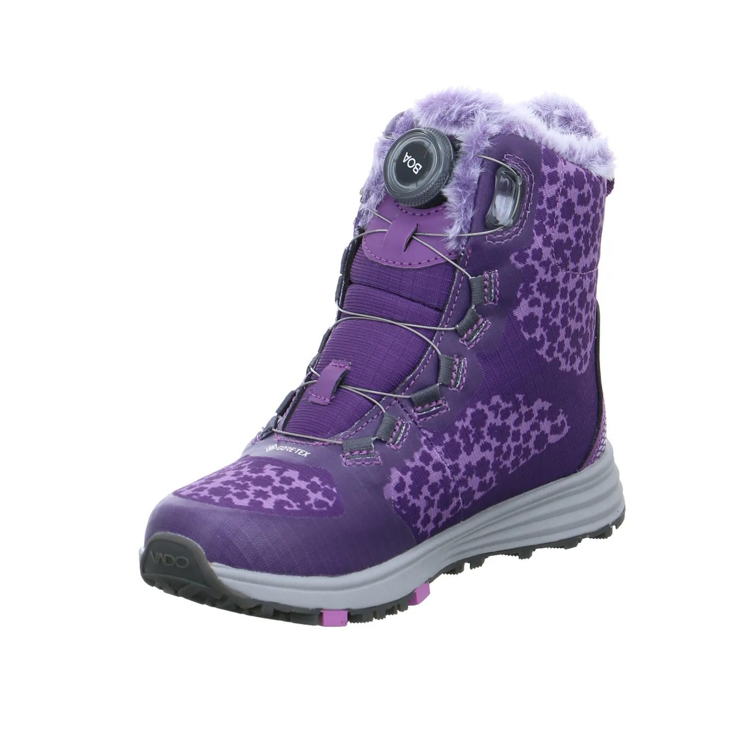 VADO Kleinkinder-Snowboot  Membran Violette Textil  Schneestiefel Mädchen