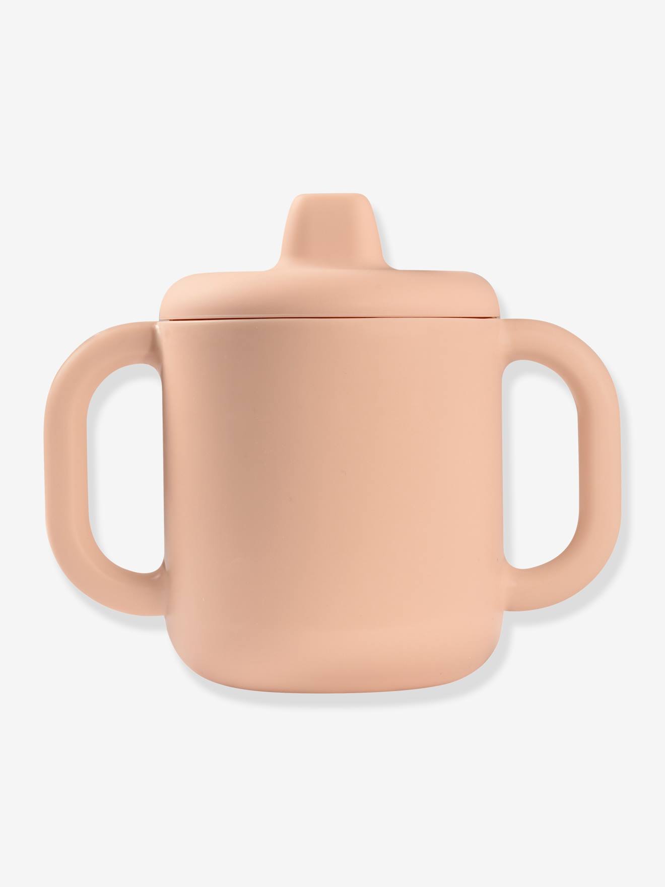 Copo de aprendizagem BEABA, silicone rosa claro liso