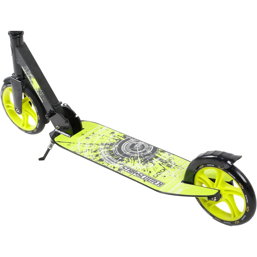 Star Scooter Roller 205mm XXL Trittbrett schwarz, grün