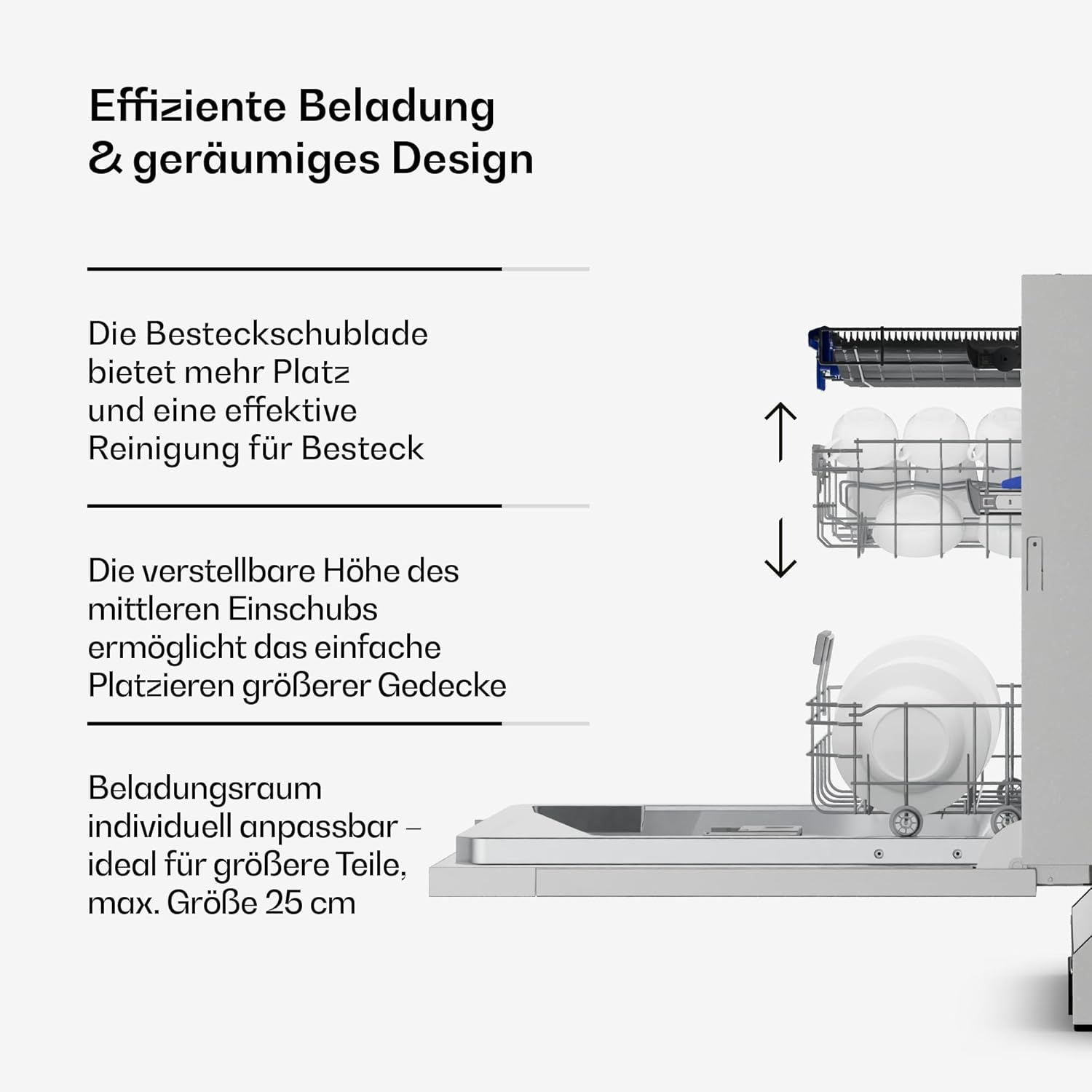 Klarstein Velaire Spülmaschine 60cm - Vollintegriert, 14 Plätze, 6 Programme, 42 dB, A Energieklasse, AquaStop, Einbauspülmaschine, Geschirrspüler