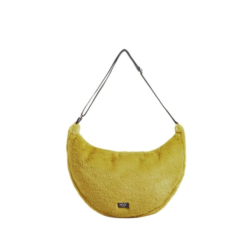Sac bandoulière L 45 cm en fausse fourrure Foxie