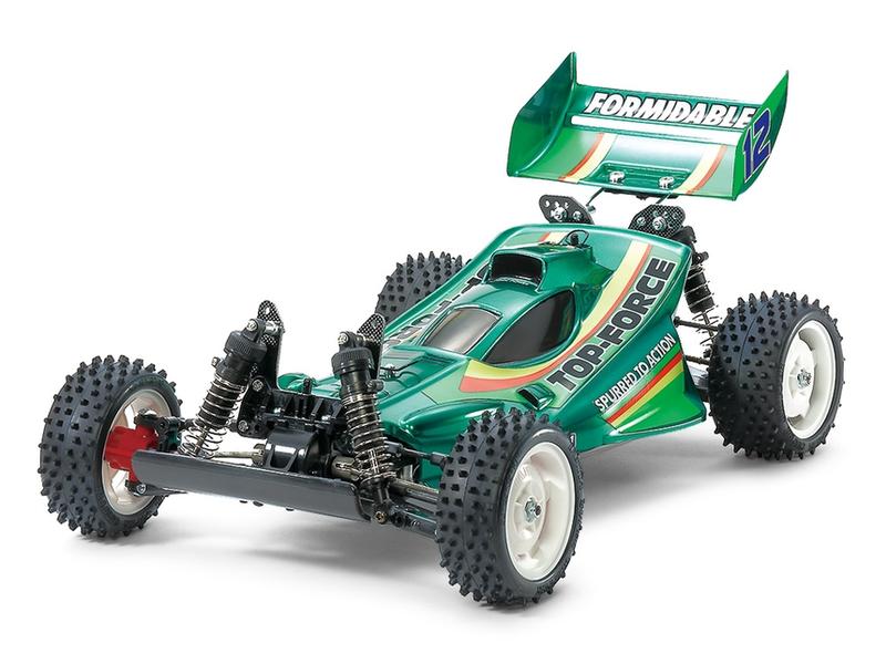 Tamiya Buggy Top Force (2017) 4WD Bausatz, 1:10 Wiederauflage des 4x4 Top Force Buggy mit FRP Chassis