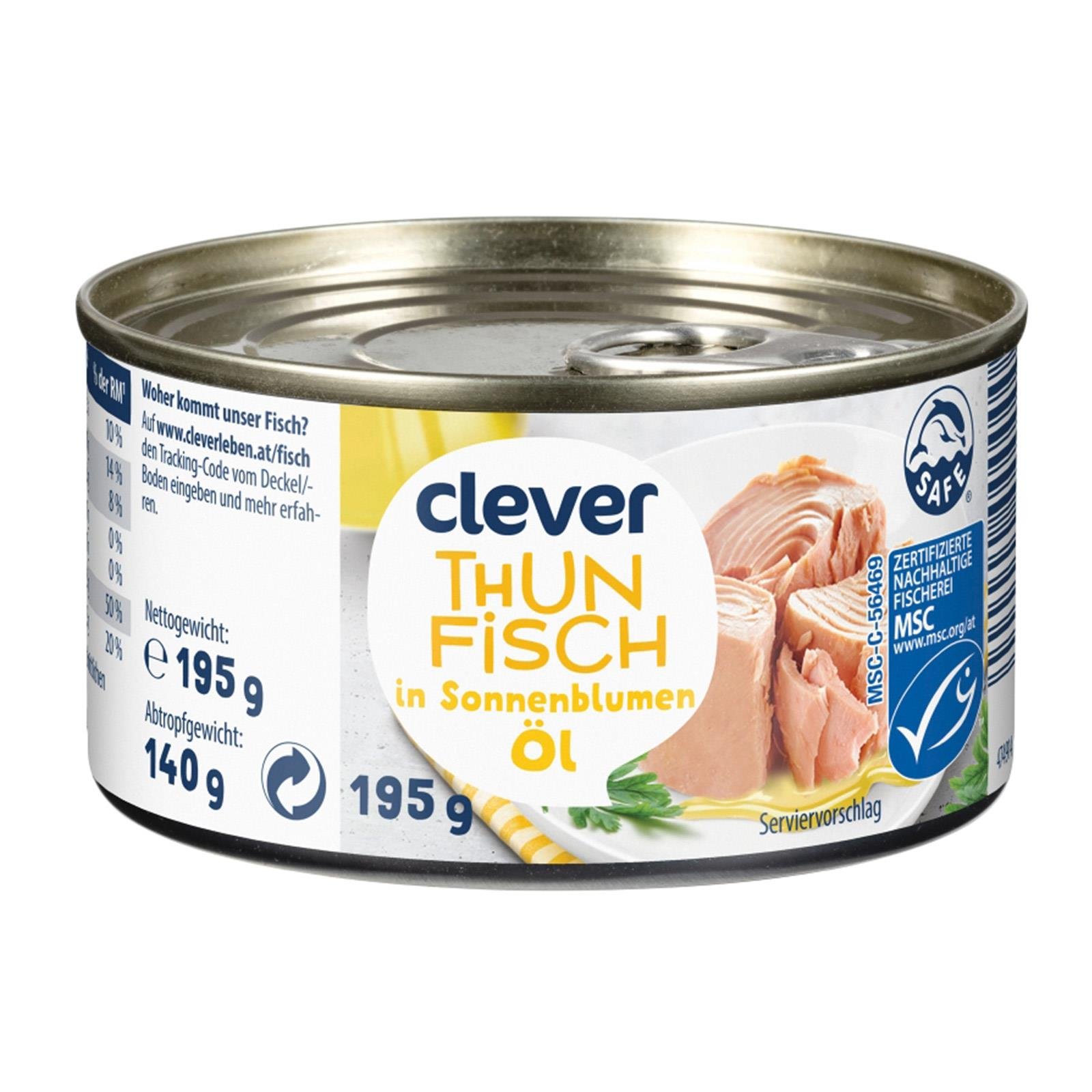 Clever Thunfisch in Sonnenblumenöl