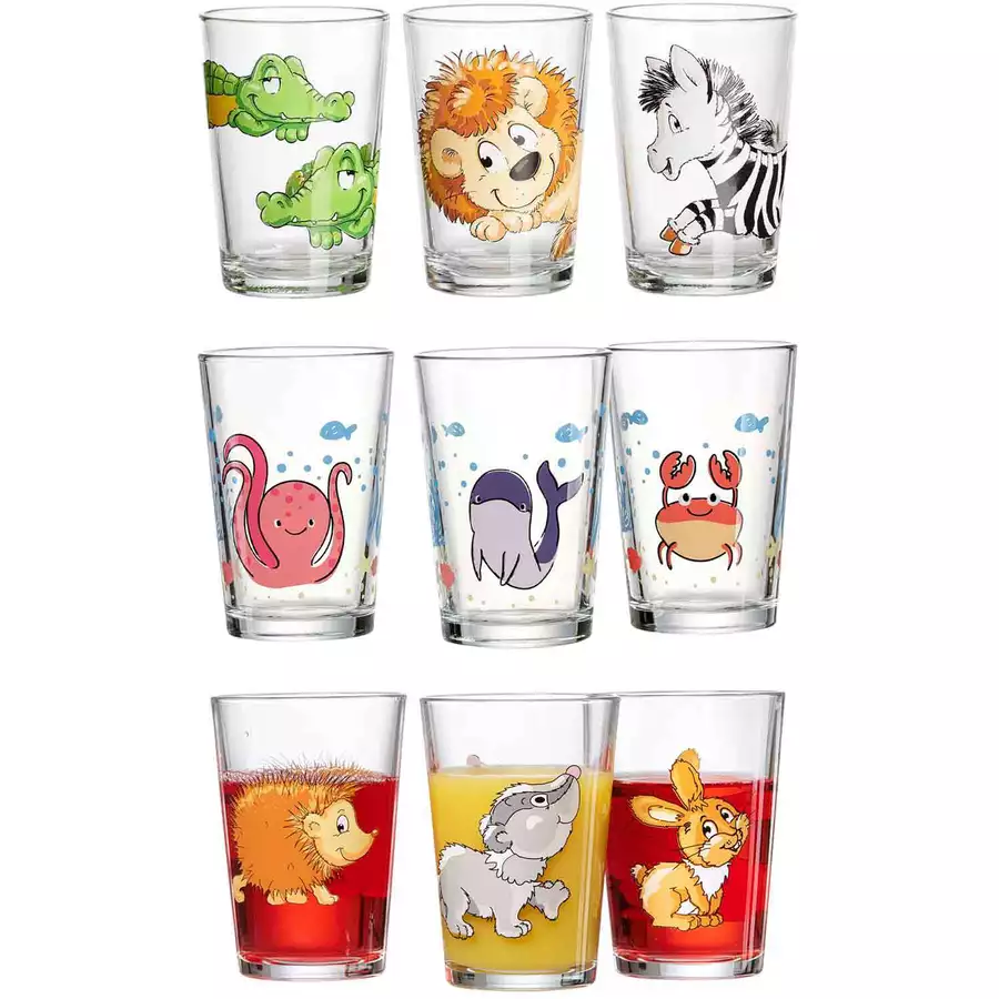 Ritzenhoff & Breker GmbH & Co. KG Kindergläser Tiere 205 ml 9er Set bunt