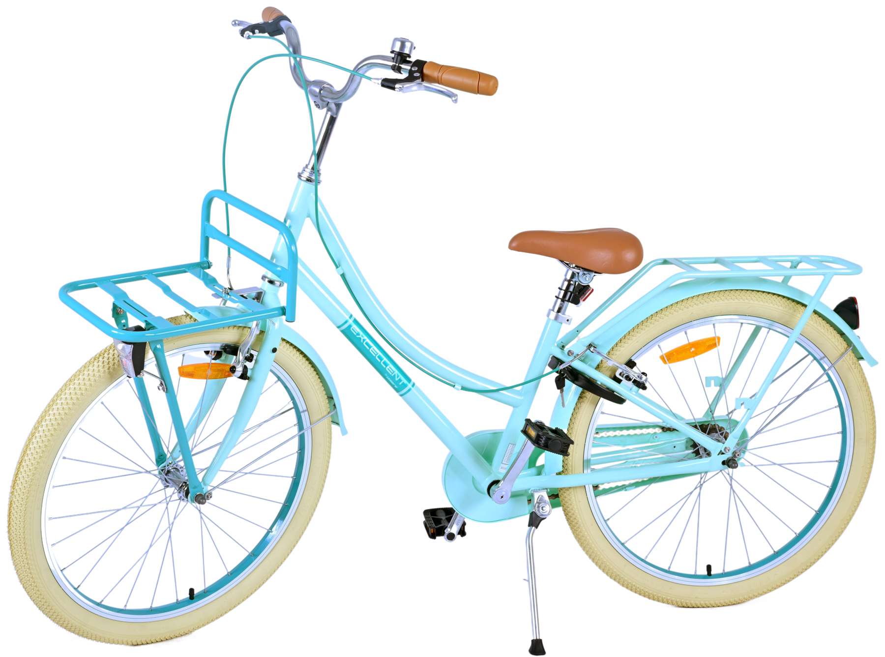 TPFSports Excellent Kinderfahrrad - Mädchen - 24 Zoll - Rücktritt + Handbremse - Grün