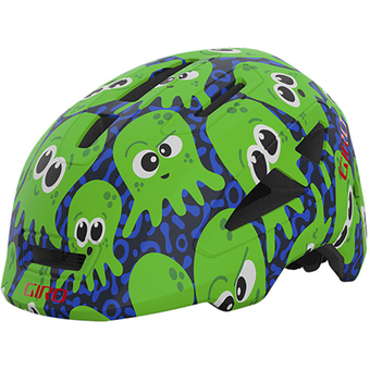 Giro Scamp II Helm Matte Midnight / Bright Green Inked Kinder