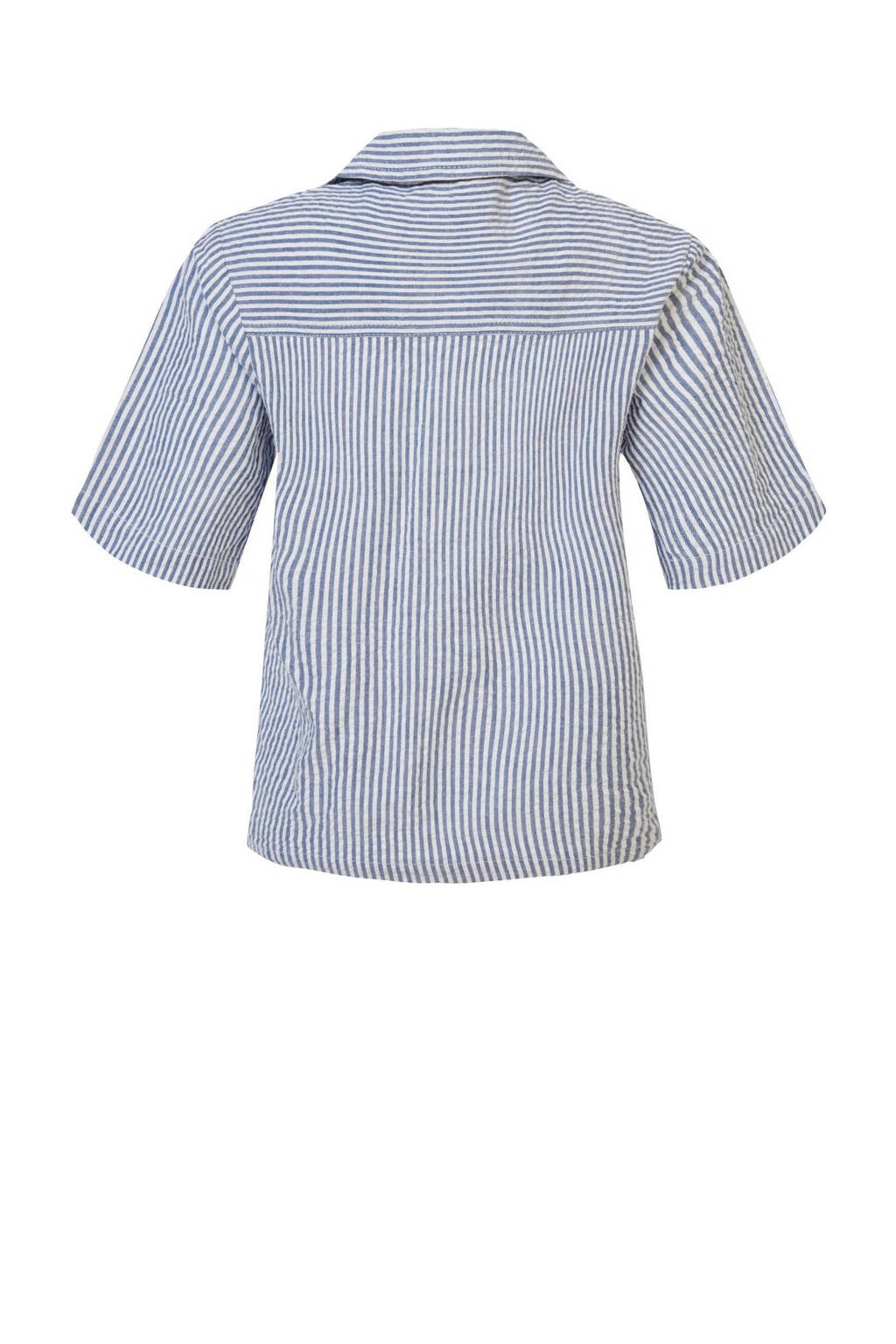 Noppies gestreept overhemd blauw/wit