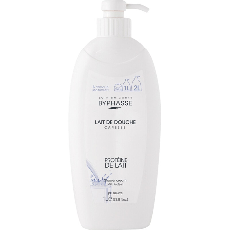 Laits de douche - Protéine de lait - Caresse - 2 x 1 L