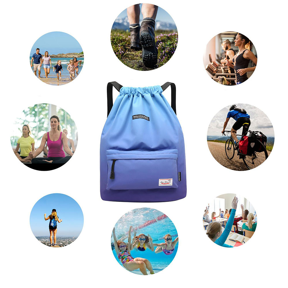 (42x32cm) Fashion Sporttasche Rucksack Wasserabweisend - Grau