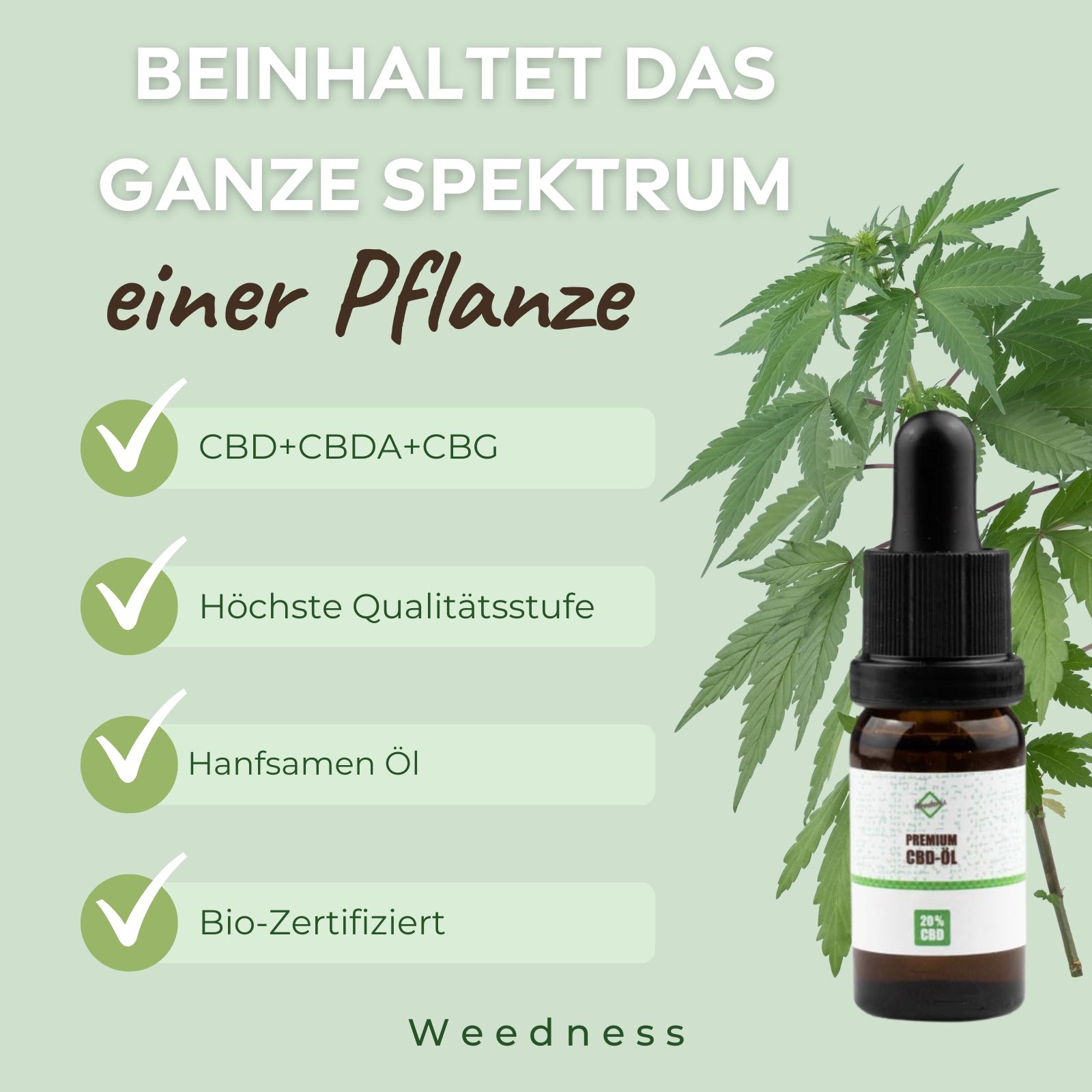 Weedness - CBD Öl 20 % Vollspektrum