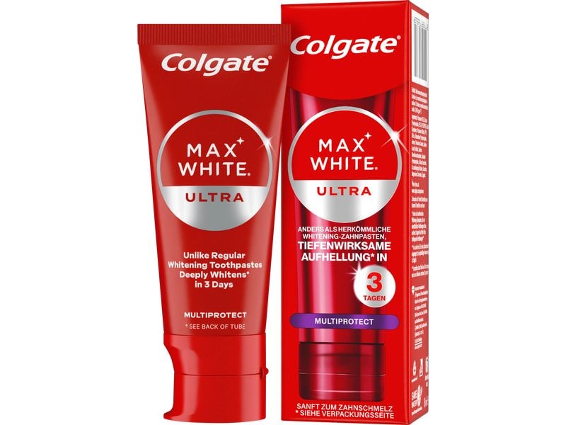 Colgate Zahnpasta Max White Ultra Multiprotect 50 ml Zahncreme für weisse Zähne