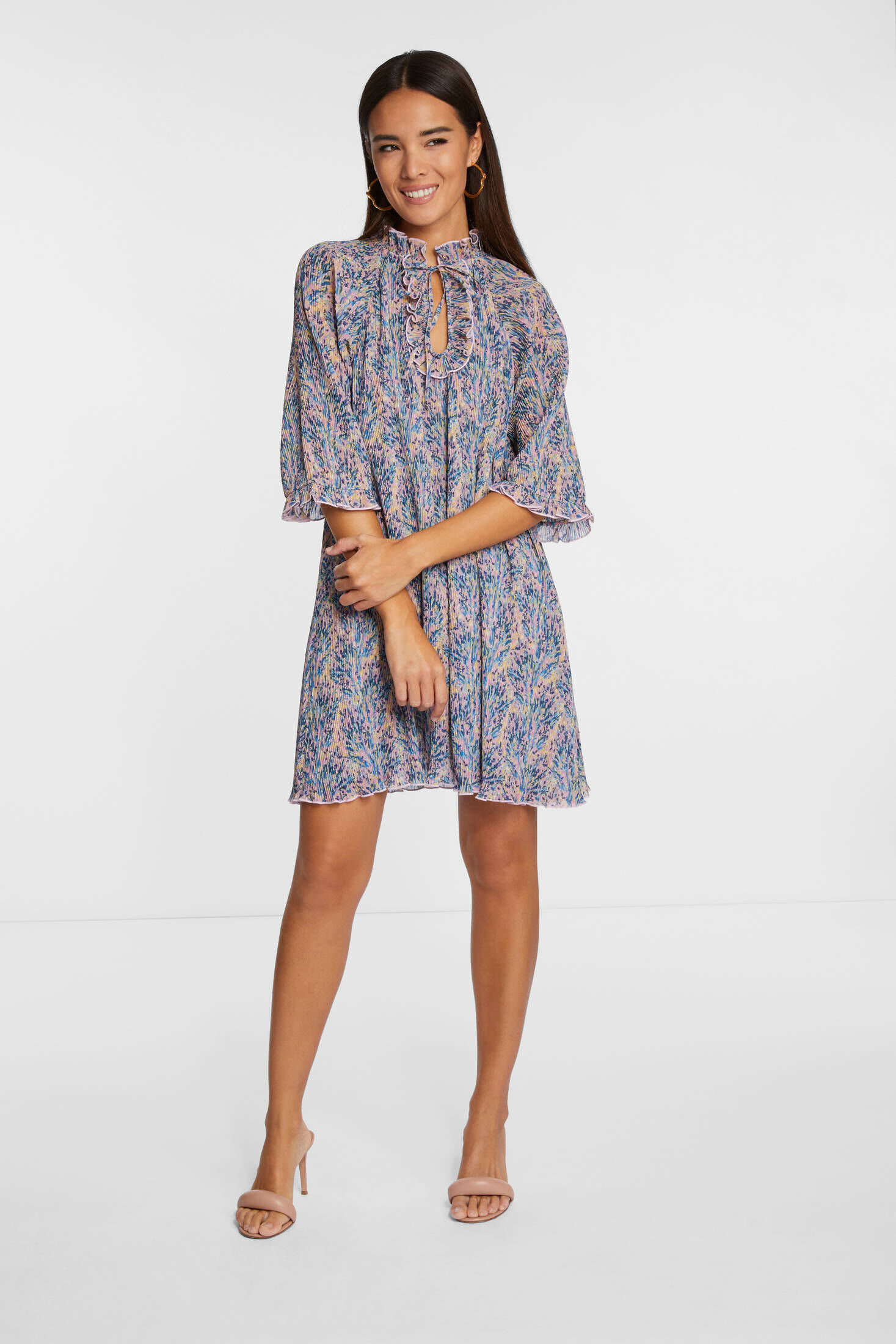 Rich & Royal| Damen Blusenkleid PRINTED PLISSEE DRESS