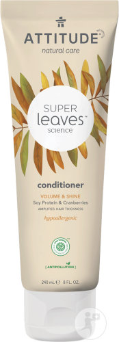 Attitude Super Leaves Après-Shampoing Volume & Brillance Protéine De Soya & Canneberges Tube 240ml