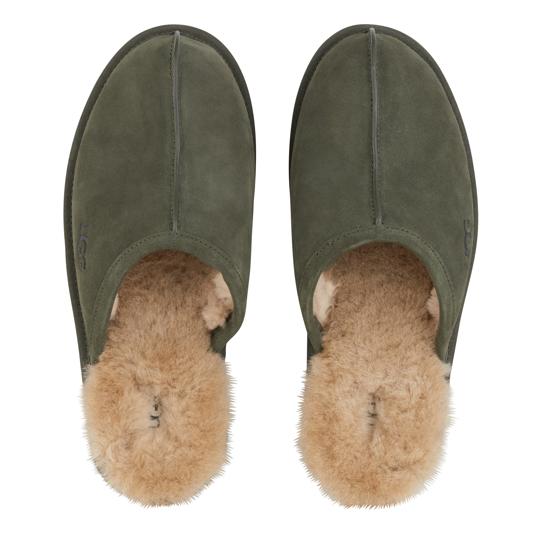 SCUFF - Chaussons fourrés en peau lainée | Vert