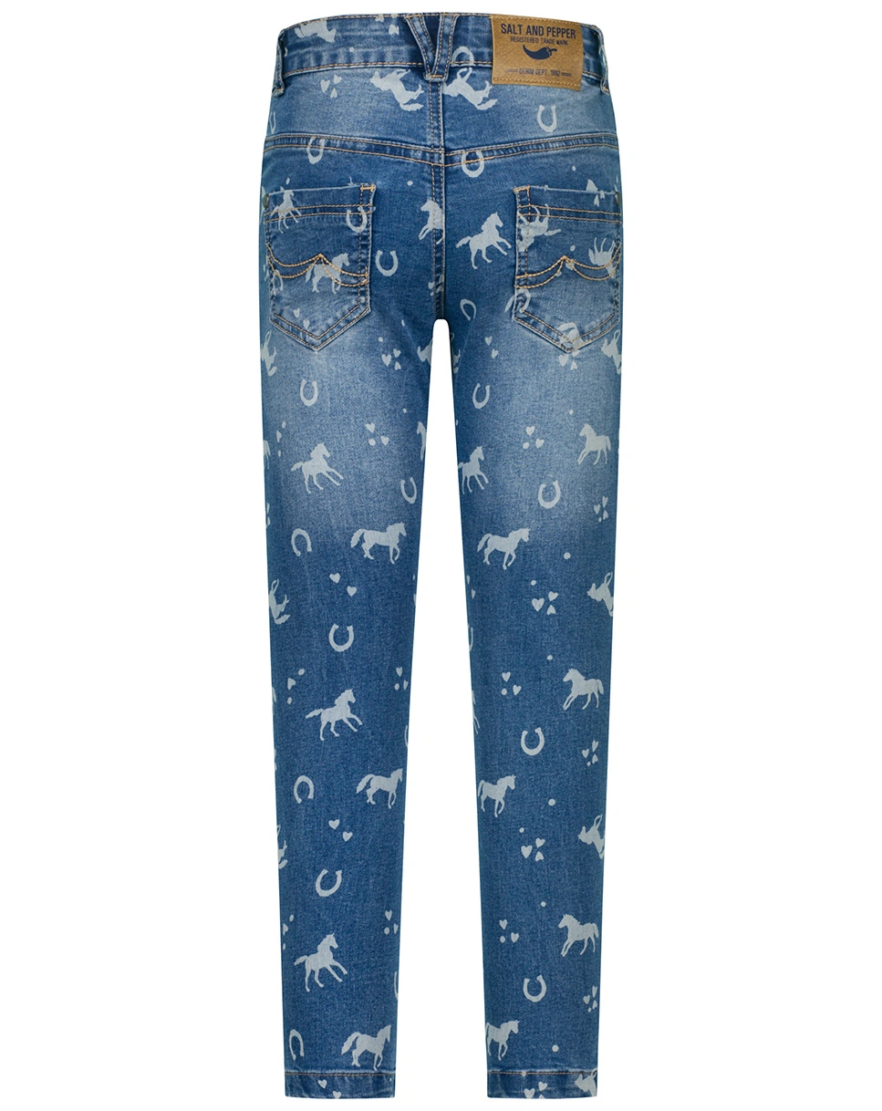 Jeanshose HORSE LUCK in mid blue