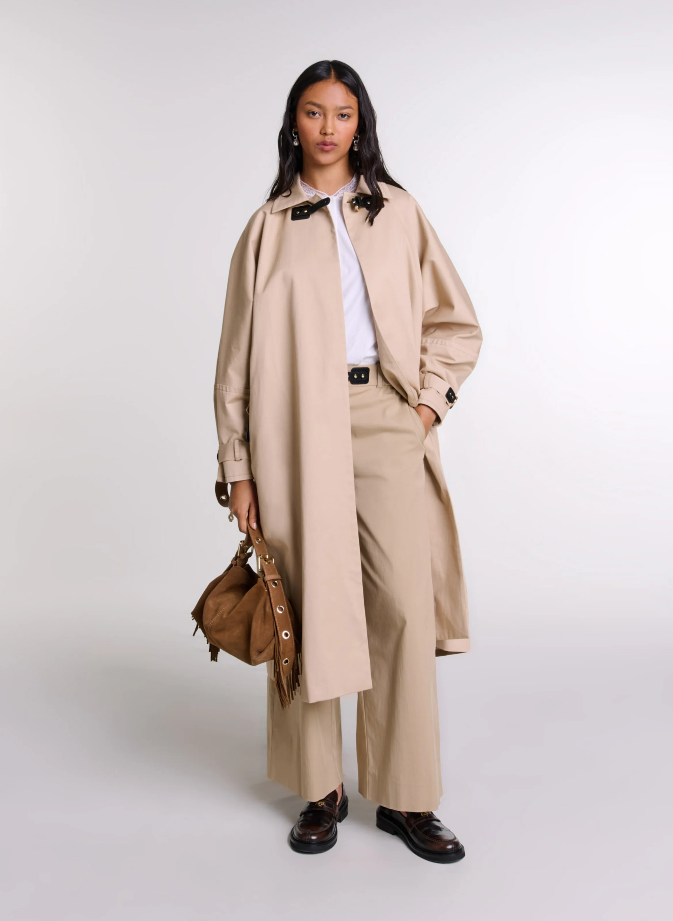 Trench oversize en coton | Beige