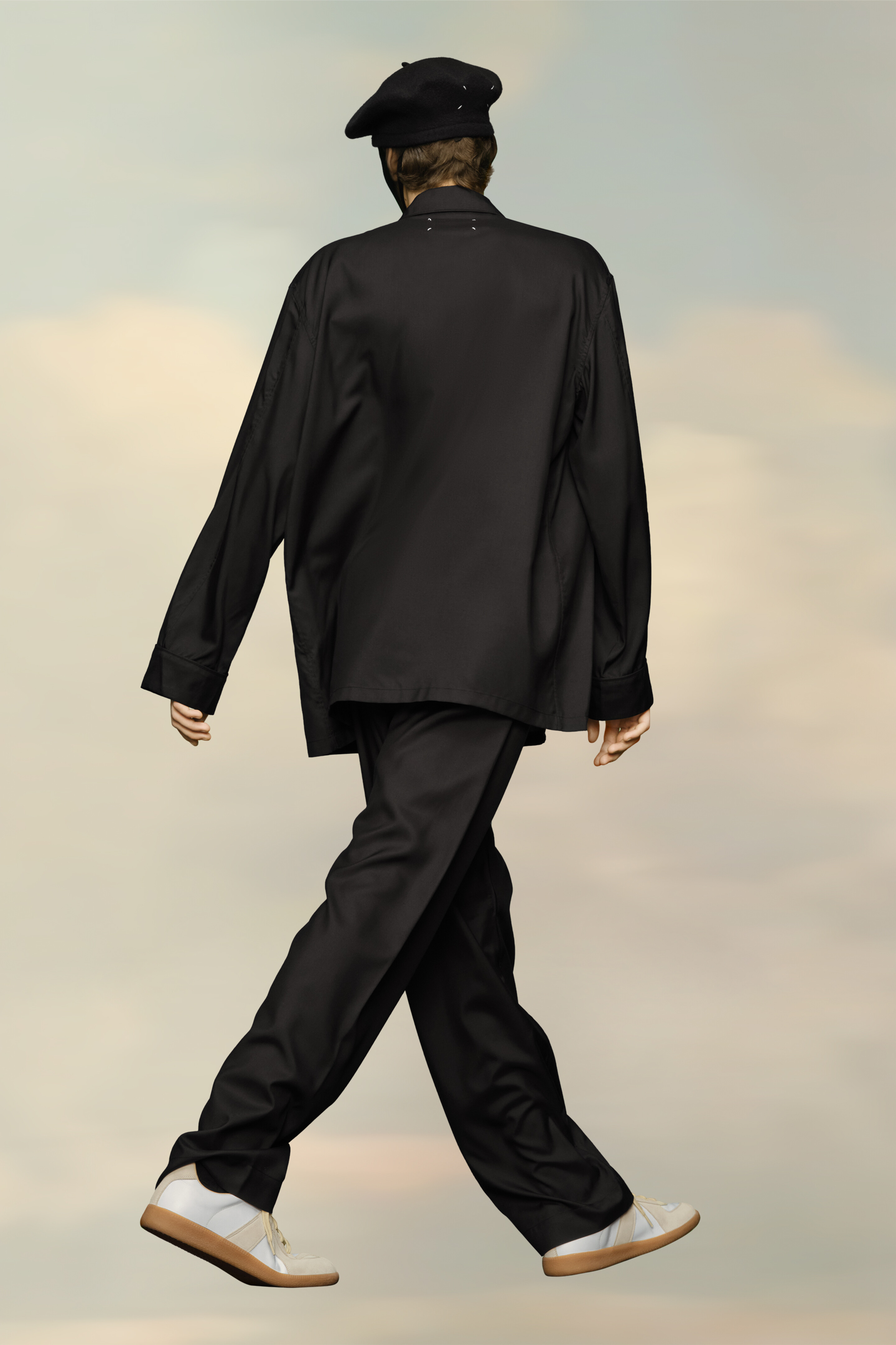 Pantalon drofr en soie Noir