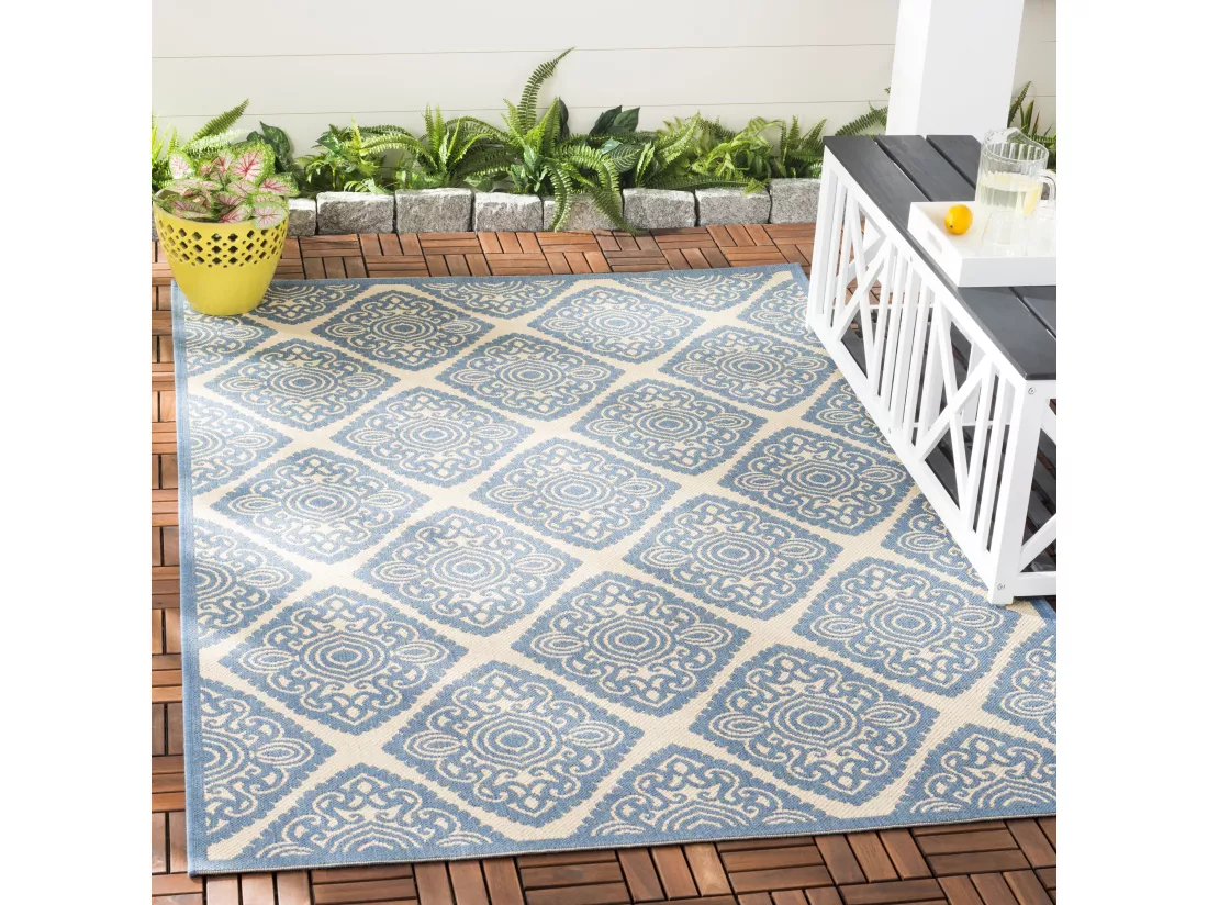 Tapis Cream & Blue 122 X 183 cm - Salina