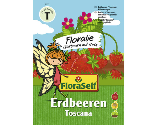 Aardbeienzaadjes FloraSelf Floralie Tuinieren met kinderen 'Toscana' zaadpillen