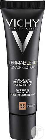 Vichy Dermablend [3D Correction] Fond De Teint Correcteur 16h Peaux Grasses Acnéiques 55 Bronze 30ml