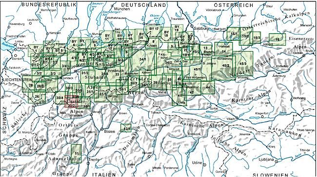 ALPENVEREIN - 30 2 OZTALER ALPEN WEISSKUGEL 1 25 000