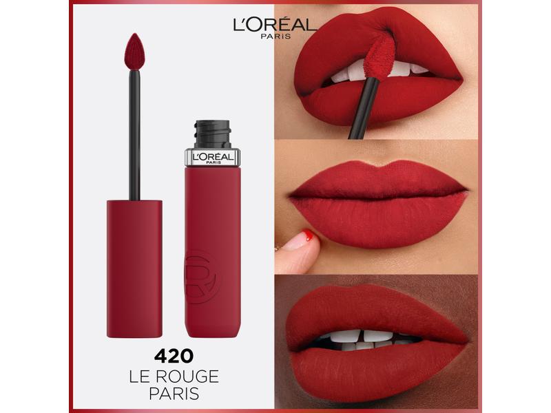 L'Oréal Paris Lippenstift Infaillible Matte Resistance 420 Verleiht den Lippen leuchtende Farbe mit bis zu 16 Stunden Halt